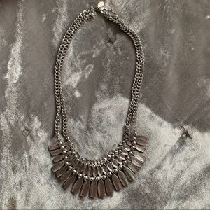 express • silver statement necklace
